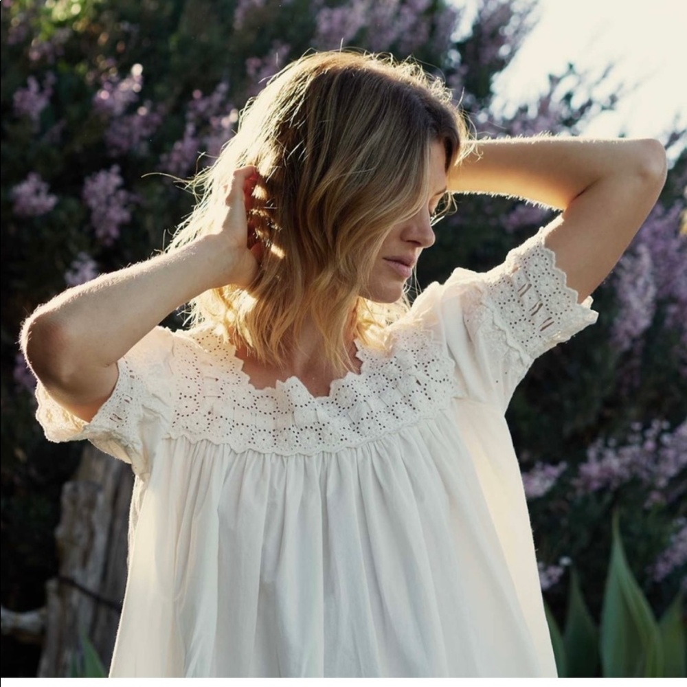 Doen White Eyelet Mini Dress - Picture 2 of 6